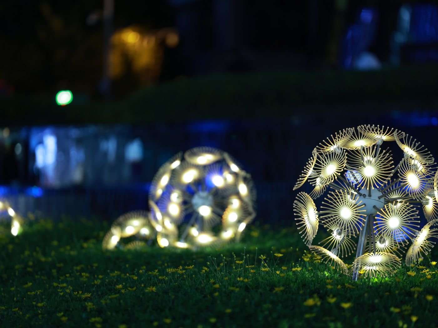 Illuminated Garden Spheres